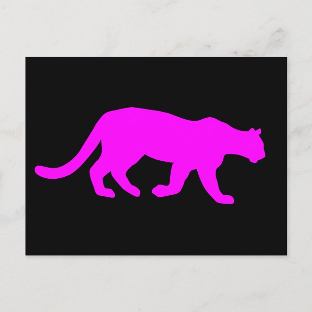 Cartão postal Magenta Cougar Puma Wildlife (Frente)