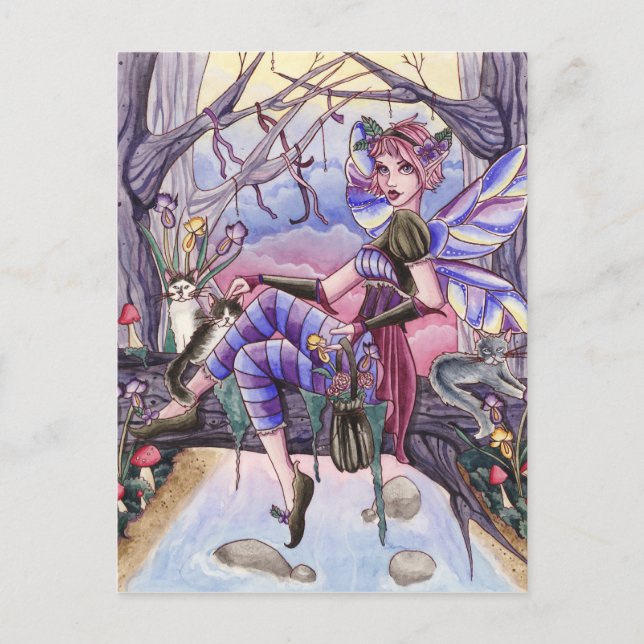 Cartão Postal Maggie - Cartão-postal para fadas e gatos (Frente)