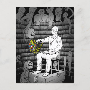 Cartão Postal Magia Cubo com Monstros