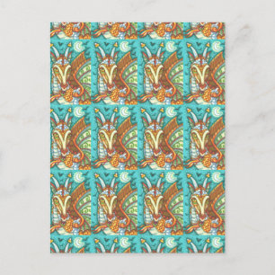 CARTÃO POSTAL MAGIC CANDY CORN DRAGON, HALLOWEEN FANTASY