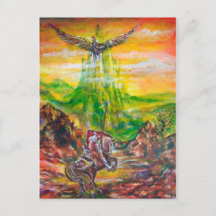 CARTÃO POSTAL MAGIC DUEL ENTRE BRADAMANT E NEGROMANCER