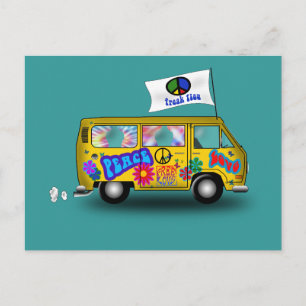 Cartão Postal Magic Hippie Van