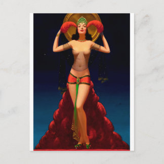 Cartão Postal Magic Lady Pulp Pin Up