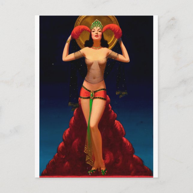 Cartão Postal Magic Lady Pulp Pin Up (Frente)