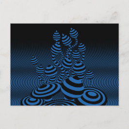 Cartão postal Magic Mushroom design óptico geométr