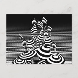 Cartão postal Magic Mushroom design óptico geométr