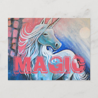 Cartão Postal Magic o unicórnio