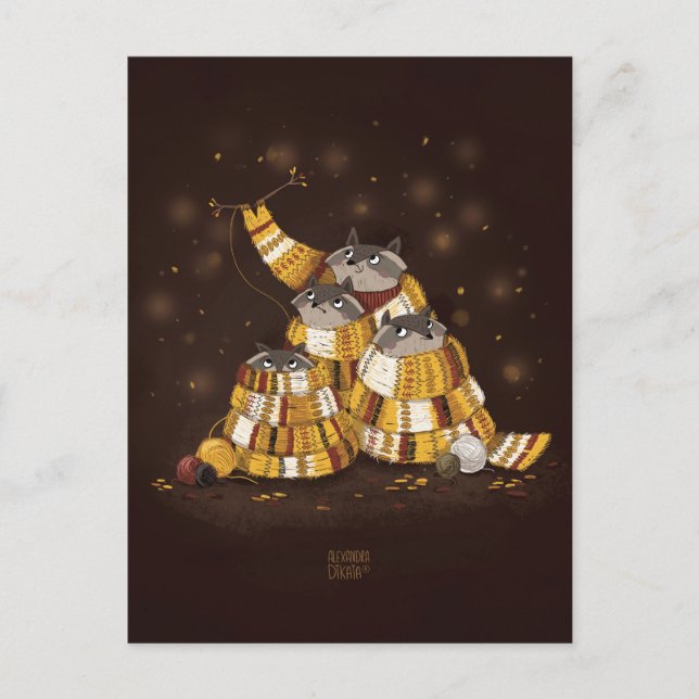 Cartão Postal Magic Scarf de Alexandra Dikaia (Frente)