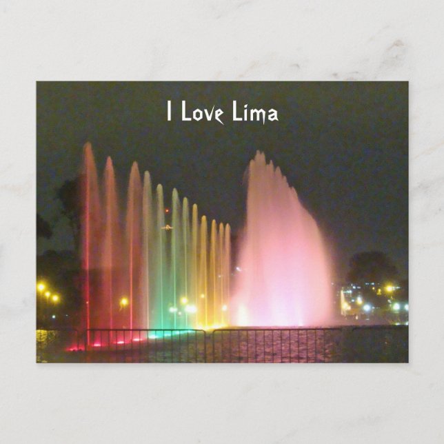 Cartão Postal Magic Water Fountain-Circuito del Magico del Agua (Frente)