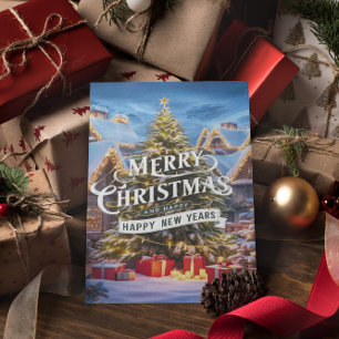 Cartão Postal Mágica de Natal brilhante