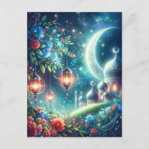 Cartão Postal Magical Ramadan Moon & Mosque