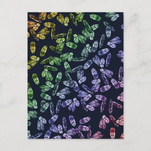 Cartão Postal Magick Rainbow Crystals Witchy Wiccan Art