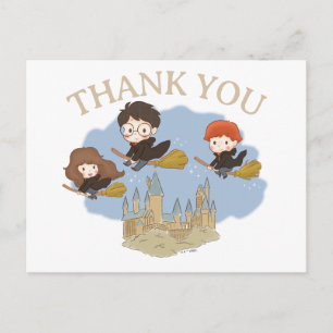 Cartão Postal Mágico Harry Potter e Hogwarts Obrigado