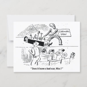 Cartão Postal Mágico na cena, humor, venenosa