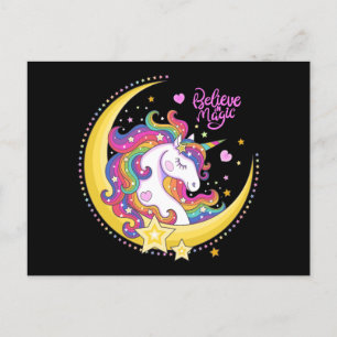 Cartão postal mágico Unicorn