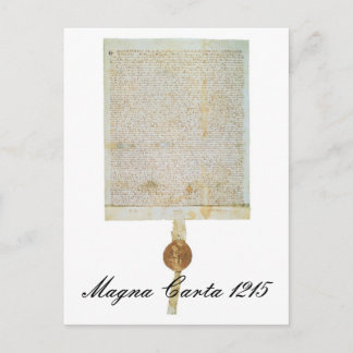 Cartão Postal Magna Carta Libertatum - 1215