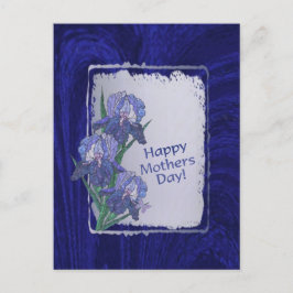 Cartão Postal Magnífico Dia de as mães Iris Blossoms Desejo