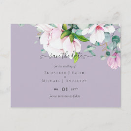 Cartão Postal Magnólias Rosa Eucalipto Lavanda Salve Datas