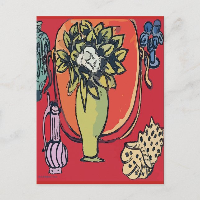 Cartão Postal Magolia em Vase, após Matisse (Frente)