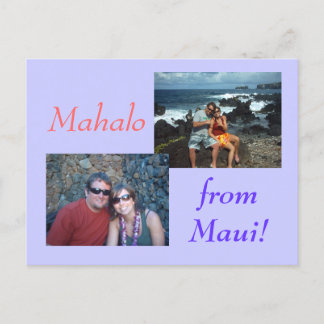 Cartão Postal Mahalo, de Maui!