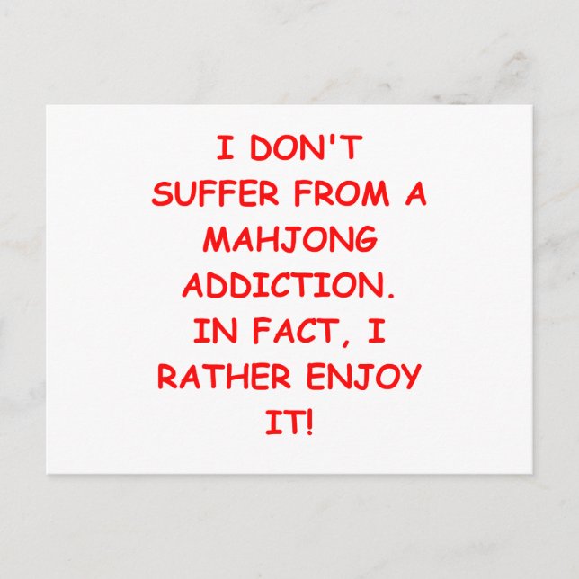 CARTÃO POSTAL MAHJONG (Frente)