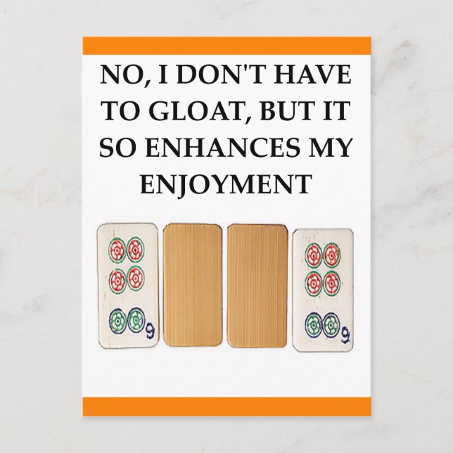 Cartão Postal mahjong (Frente)