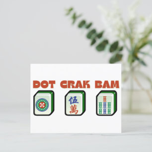 Cartão Postal Mahjong Dot Crak Bam