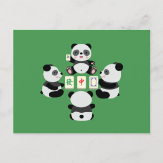 Cartão Postal Mahjong Panda