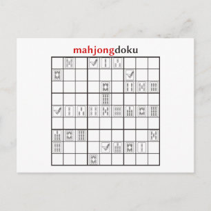 Cartão Postal mahjongdoku bamboo