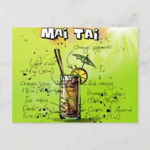 Cartão Postal Mai Tai - Presente de Cocktail