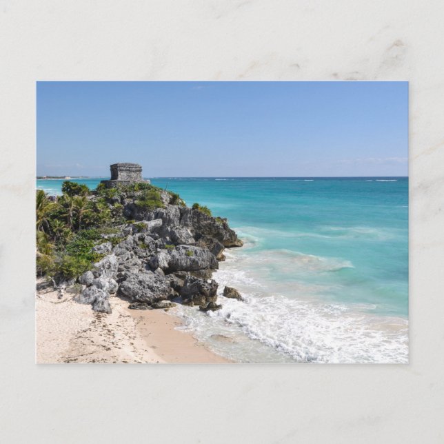 Cartão Postal Maias Ruínas em Tulum México (Frente)