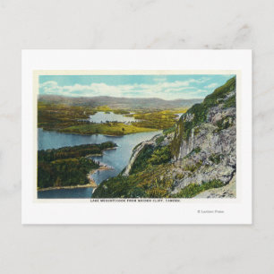 Cartão Postal Maiden Cliff View do Lago Megunticook
