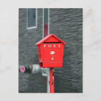 CARTÃO POSTAL MAIL BOX POST RED BOX POSTCROSSING