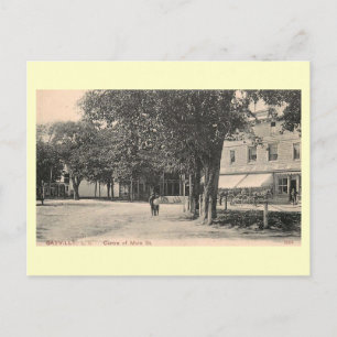 Cartão Postal Main St., Sayville, Long Island NY Antiga