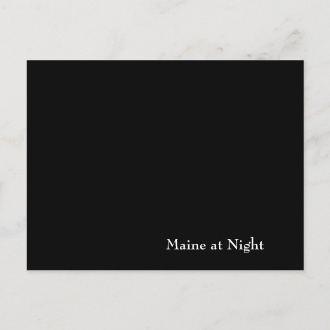 Cartão Postal Maine à noite (Frente)