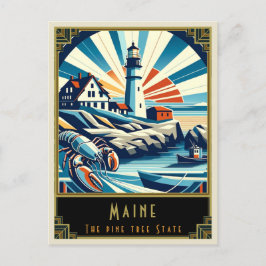 Cartão Postal Maine | Art Deco