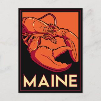 Cartão Postal Maine Art Deco Poster de viagens
