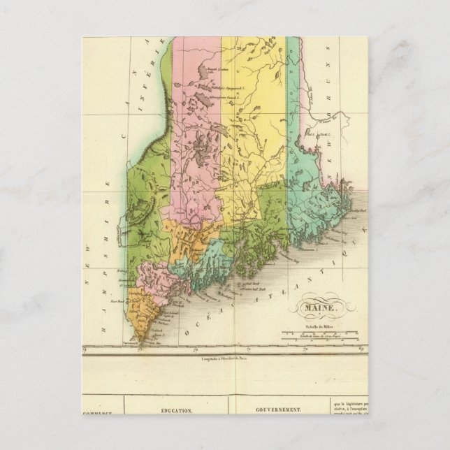 Cartão Postal Maine EUA (Frente)