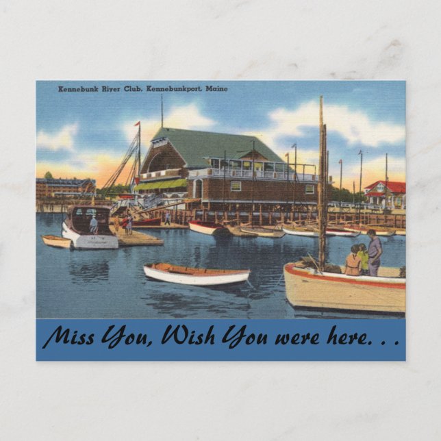 Cartão Postal Maine, Kennebunk River Club (Frente)