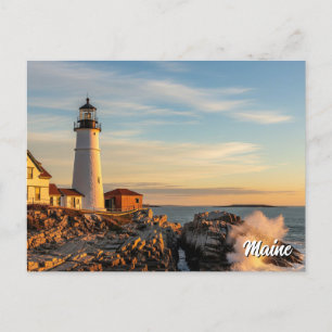 Cartão Postal Maine Lighthouse Viagem