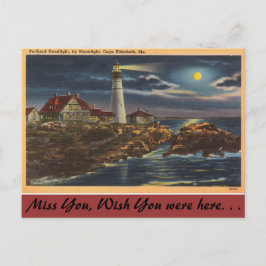 Cartão Postal Maine, Portland Headlight, Cabo Elisabeth