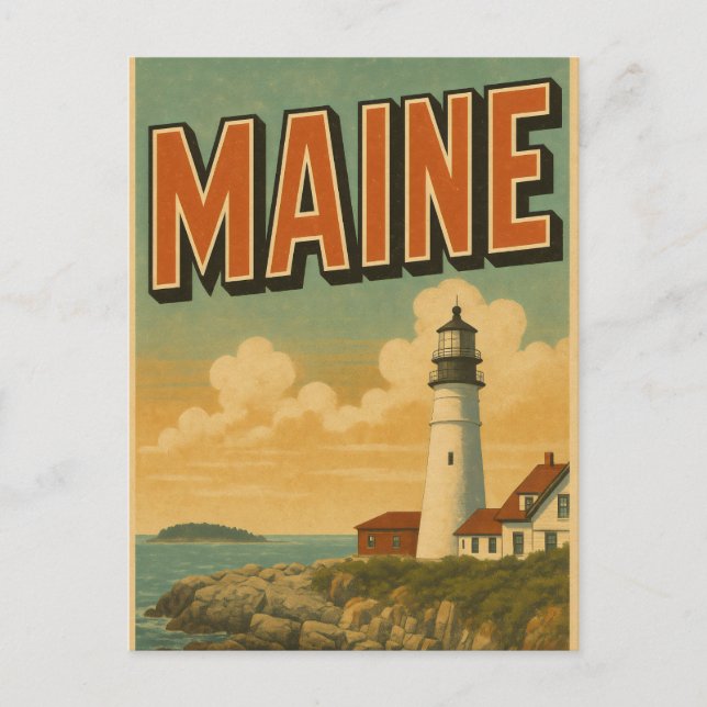 Cartão Postal Maine Postcard (Frente)