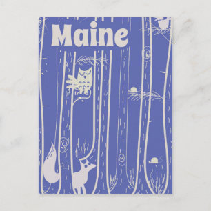 Cartão Postal Maine USA viagens vintage