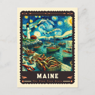 Cartão Postal Maine Vincent Van Gogh inspirado