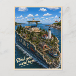 Cartão Postal Maine | Wish You Were Here | Série de Estados