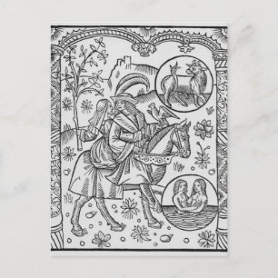 Cartão Postal Maio, do Almanach des Bergers, 1491