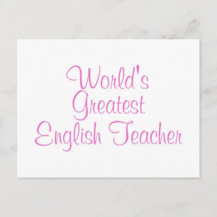 Cartão Postal Maior Professor Inglês Rosa