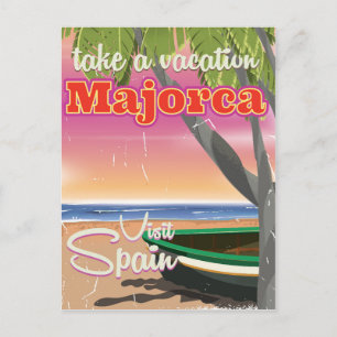 Cartão Postal Maiorca, Poster de férias de praia de Espanha