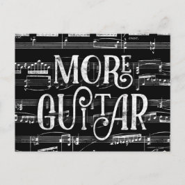 Cartão Postal Mais Giz na Lousa de Guitarra - Música Preto e Bra