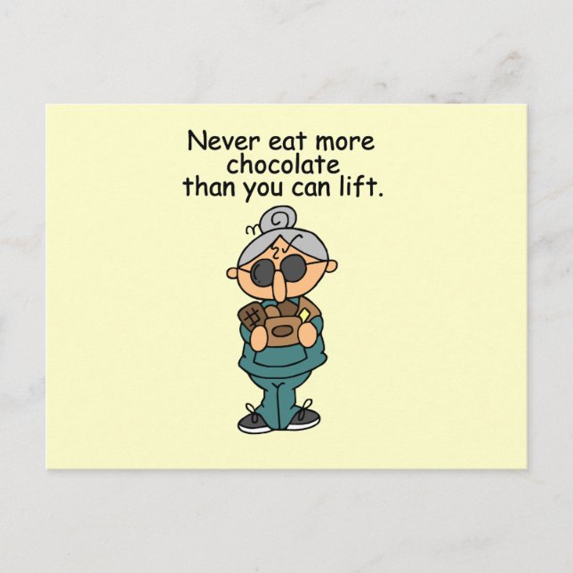Cartão Postal Mais Humor de Chocolate (Frente)